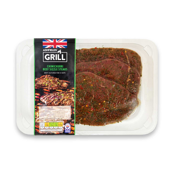 Ashfields Grill Chimichurri Beef Sizzle Steaks 300g